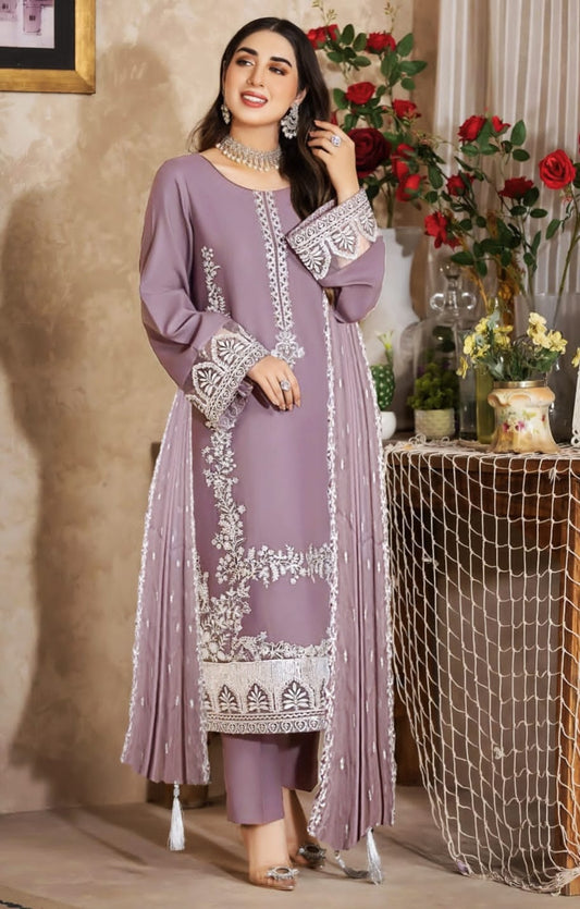 ZARQASH | LAWN 3 PIECE UNSTITCHED Embroidered