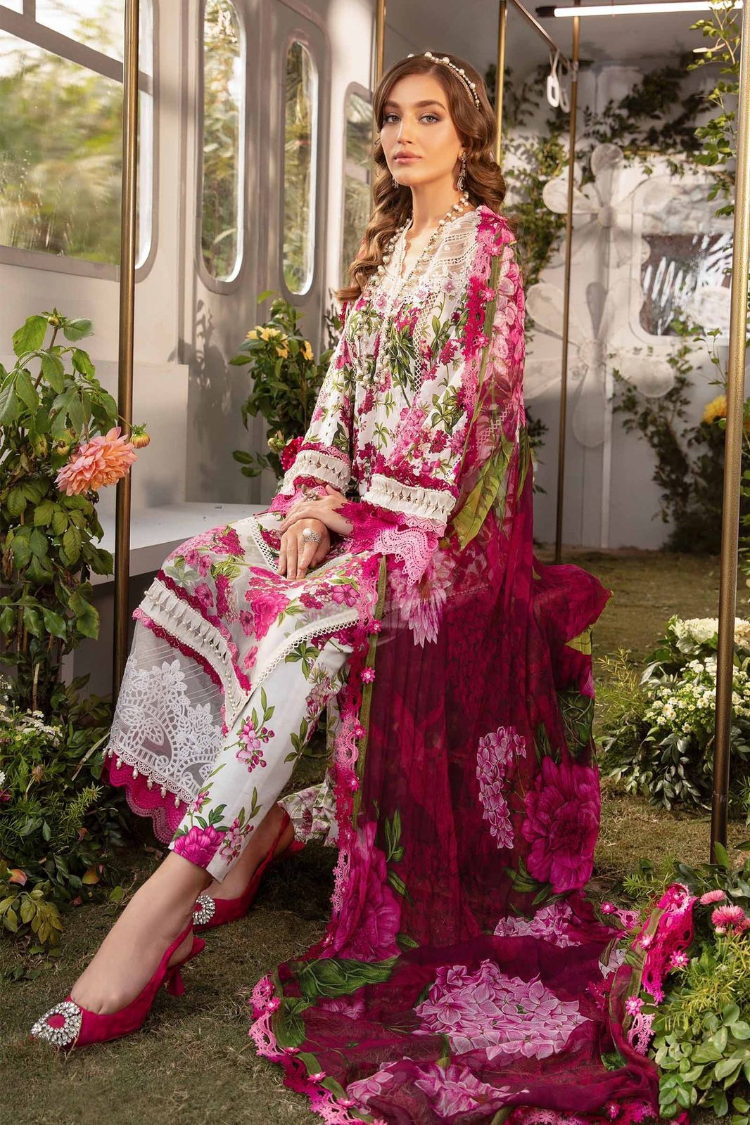 MARIA.B - PURE LAWN 3PC EMBROIDERED