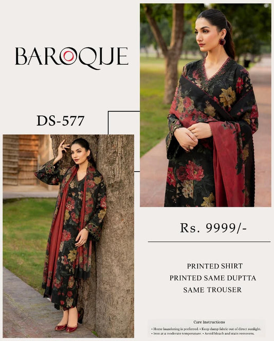 Baroque Lawn Volume - Digital Printed - Summer Collection 2025