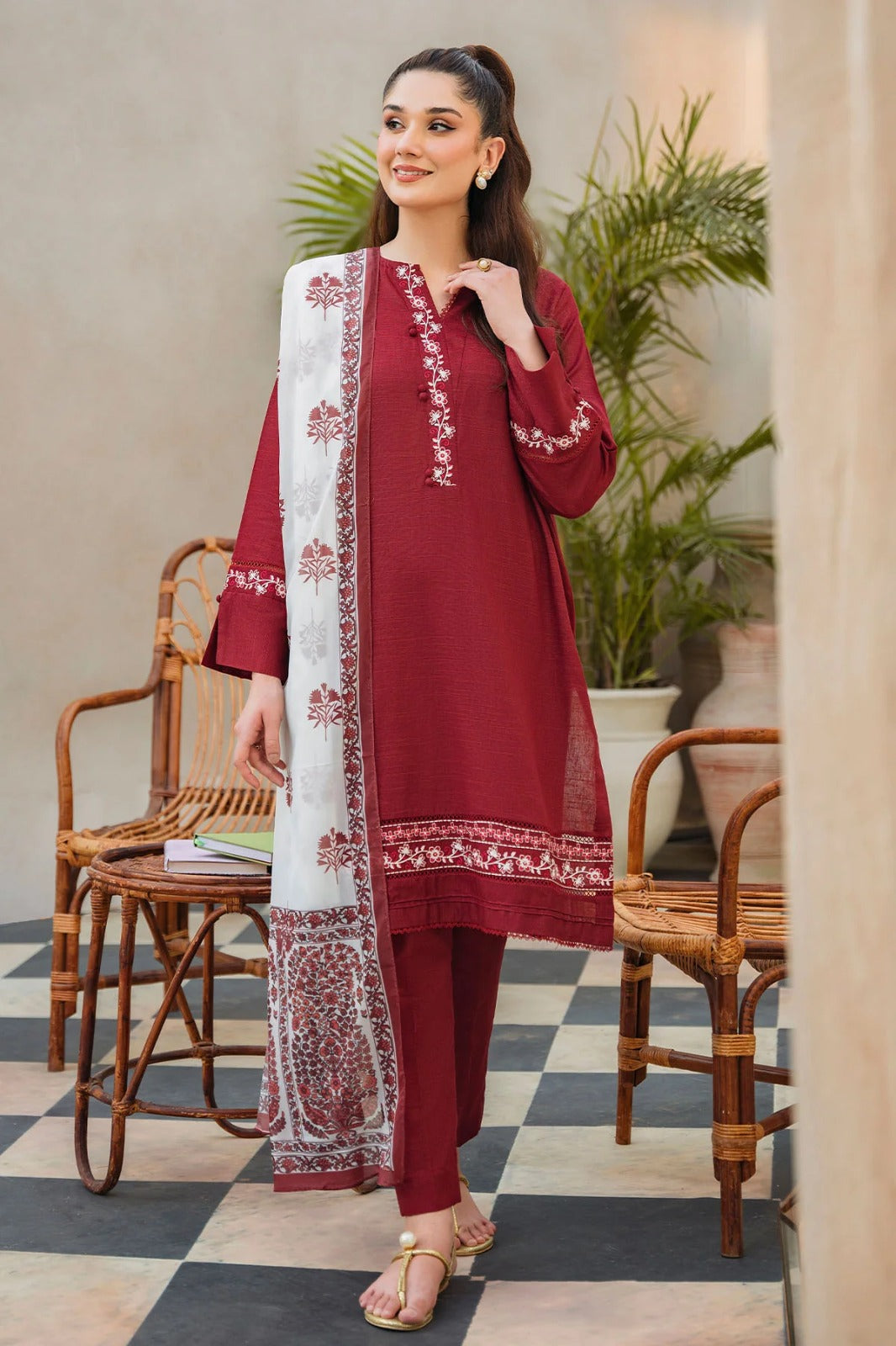 PREMIUM AIR-JET LAWN || 3 PIECE UNSTITCHED Embroidered