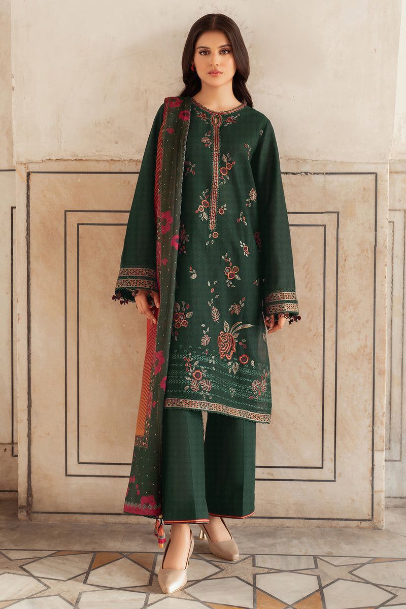 Zara Shahjahan Lawn ||3pc Embroidered Lawn