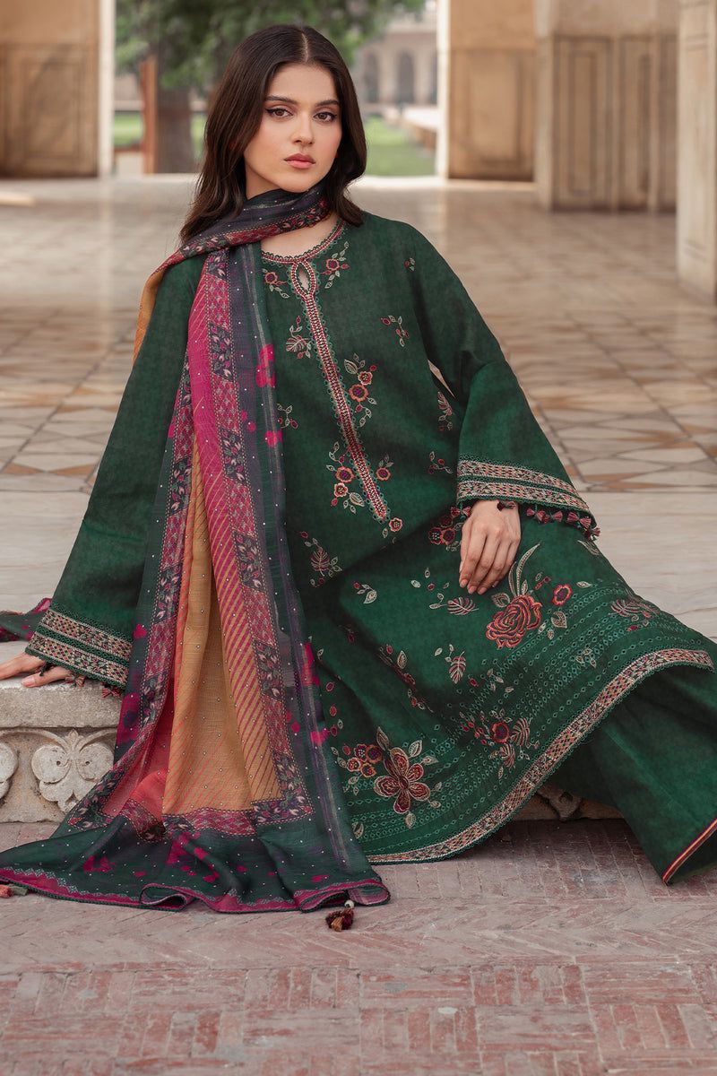 Zara Shahjahan Lawn ||3pc Embroidered Lawn