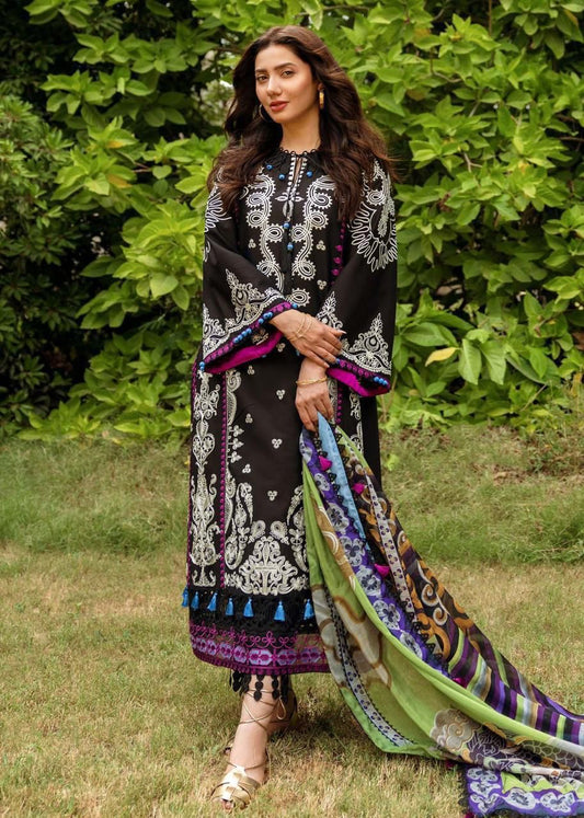 Zara Shahjahan | 3pc Unstitched Embroidered Lawn