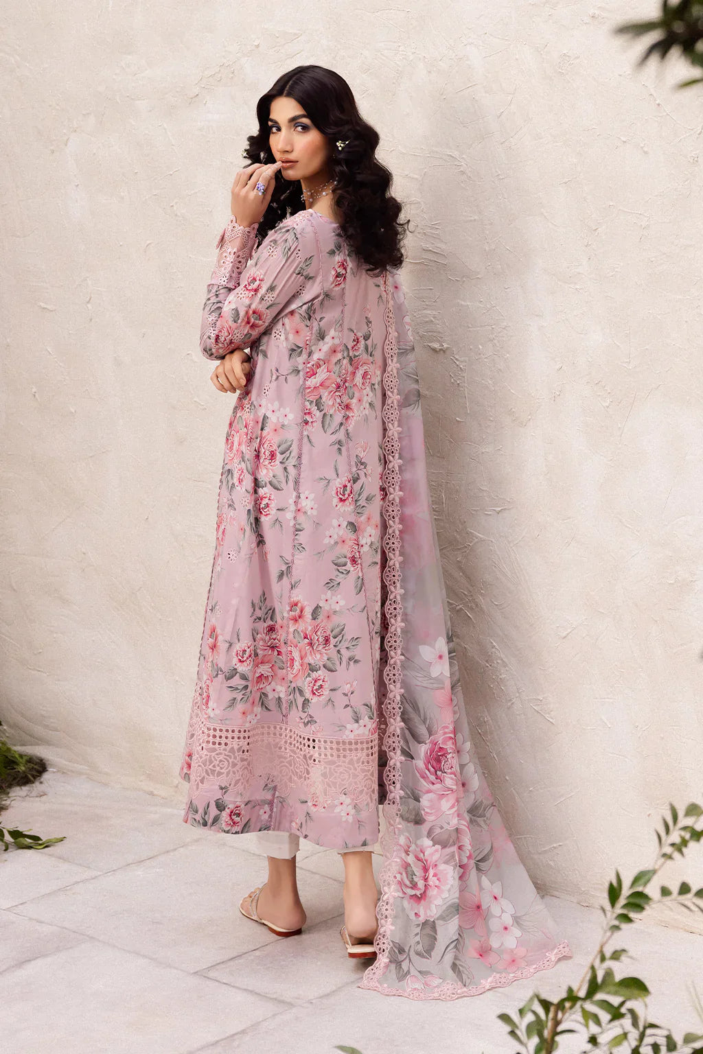 IZNIK | Embroidered Chikankari Unstitched Printed Lawn Suit